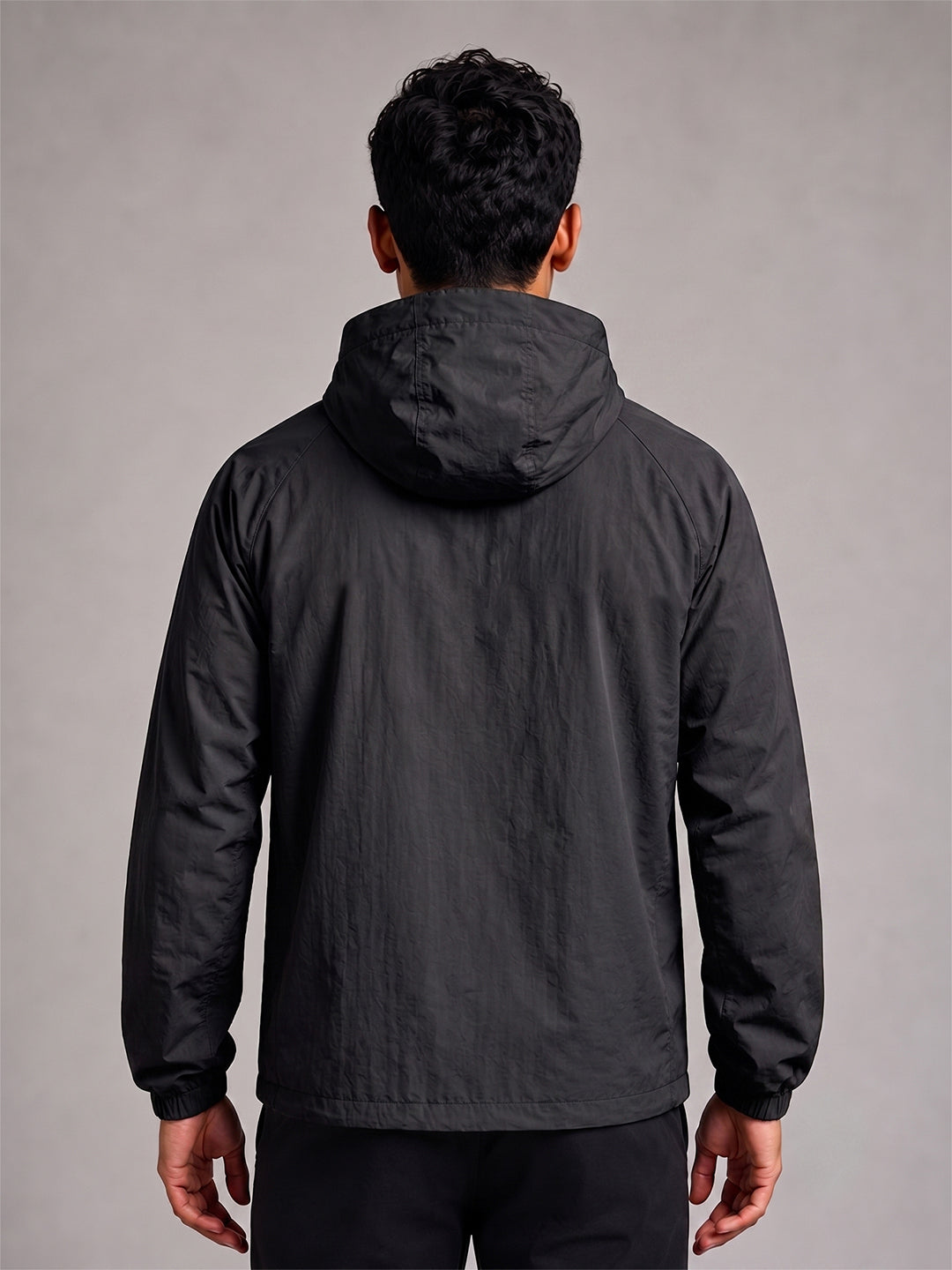 Men's Black Hooded Sunscreen Jacket UPF 50+ | UV & Sun Protection