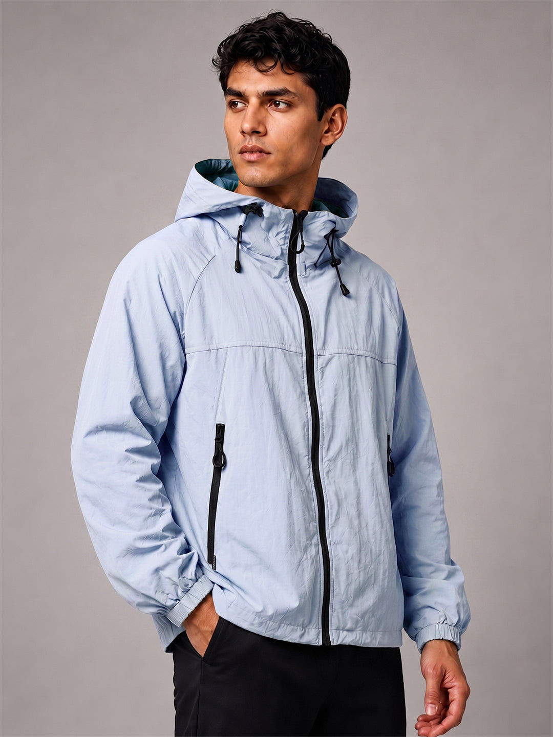 Men's IceBlue Hooded Sunscreen Jacket UPF 50+ | UV & Sun Protection
