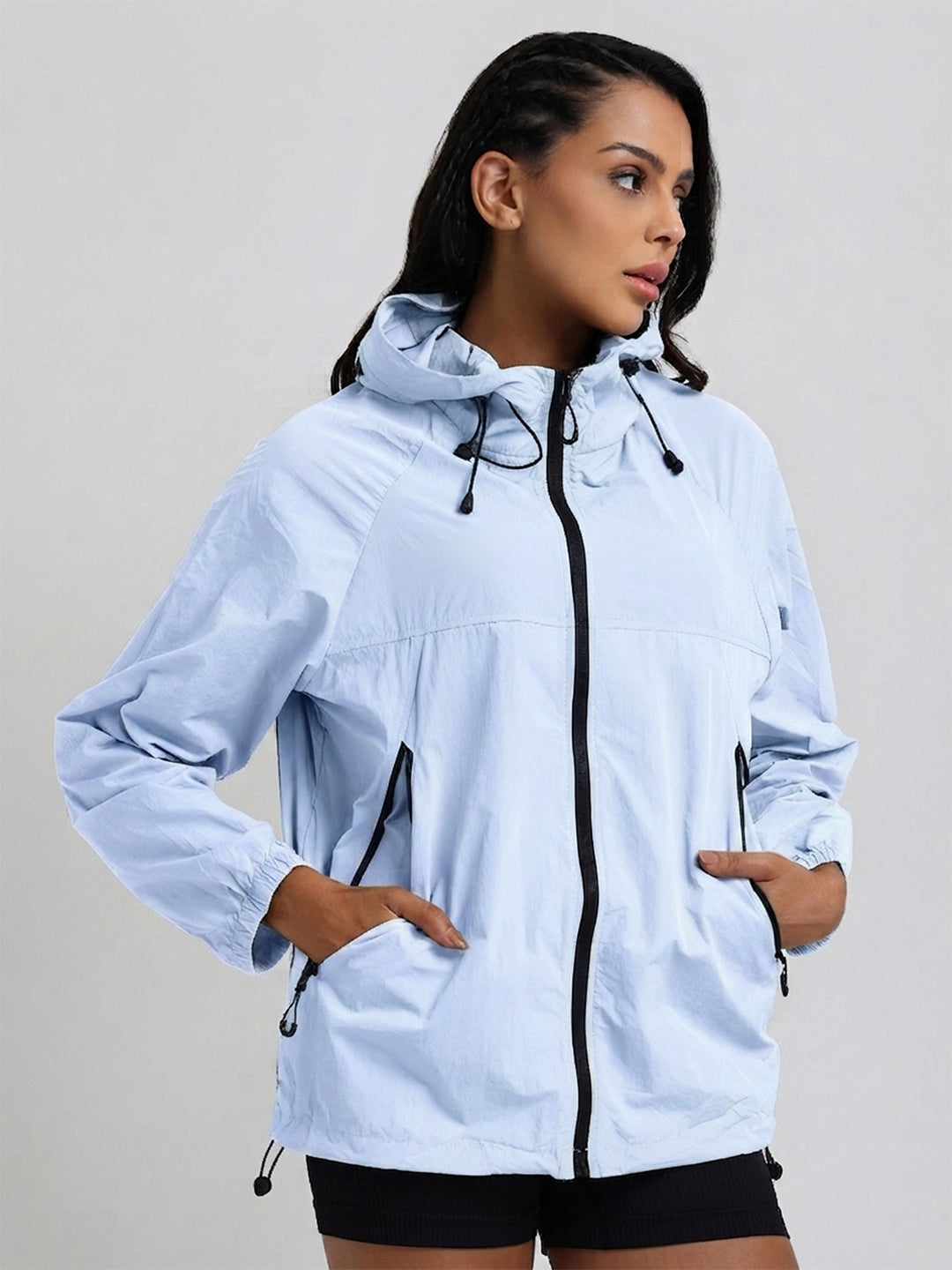 Women's IceBlue Hooded Sunscreen Jacket UPF 50+ | UV & Sun Protection