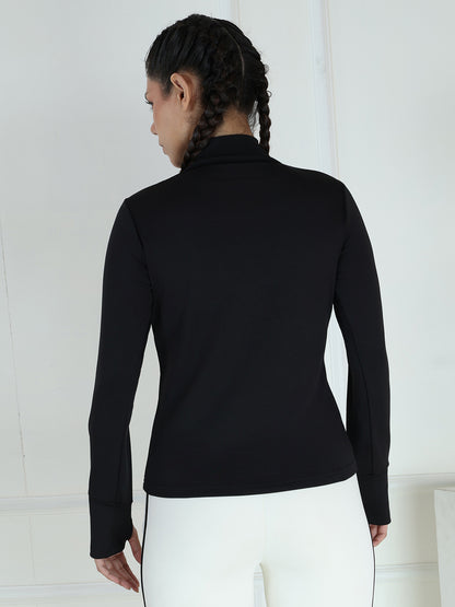 Women's Full Sleeves Performance Compression T-Shirt Black