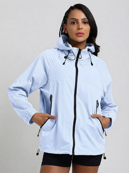 Women's IceBlue Hooded Sunscreen Jacket UPF 50+ | UV & Sun Protection