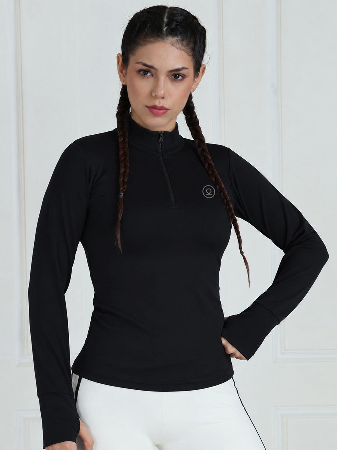 Women's Full Sleeves Performance Compression T-Shirt Black