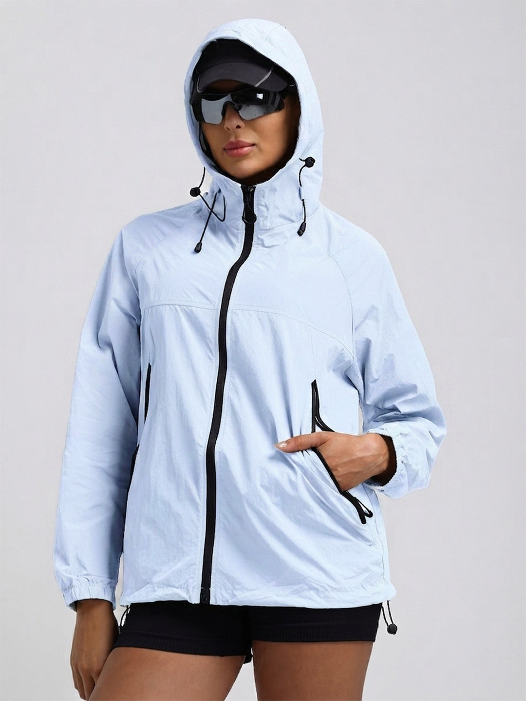 Women's IceBlue Hooded Sunscreen Jacket UPF 50+ | UV & Sun Protection