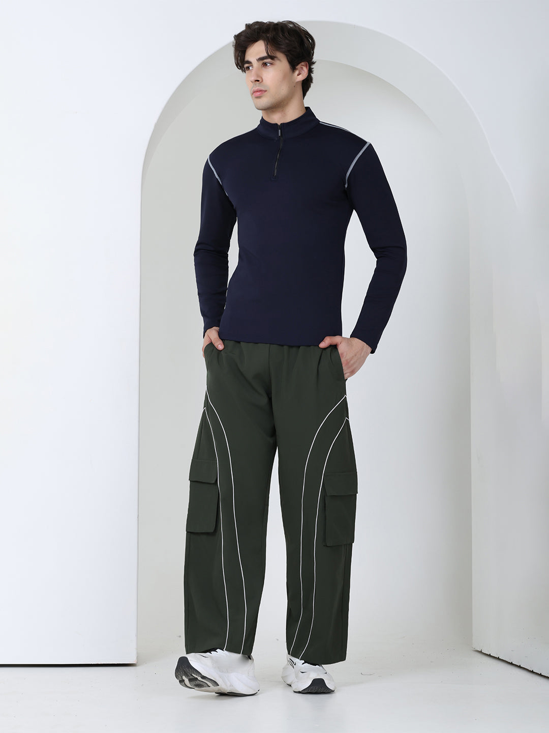 Men’s Full Sleeves Performance Compression T-Shirt for Gym Navy
