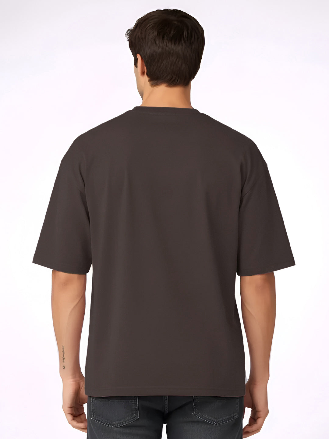 Men’s Oversized Relaxed Fit Cotton T-Shirt Brown