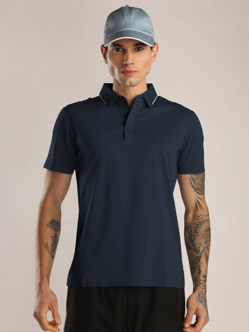 Men’s Navy Premium Polo Sports T-Shirt