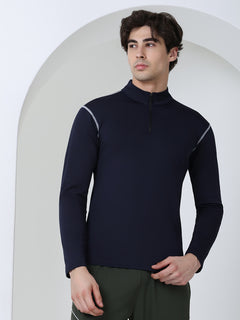 Men’s Full Sleeves Performance Compression T-Shirt for Gym Navy