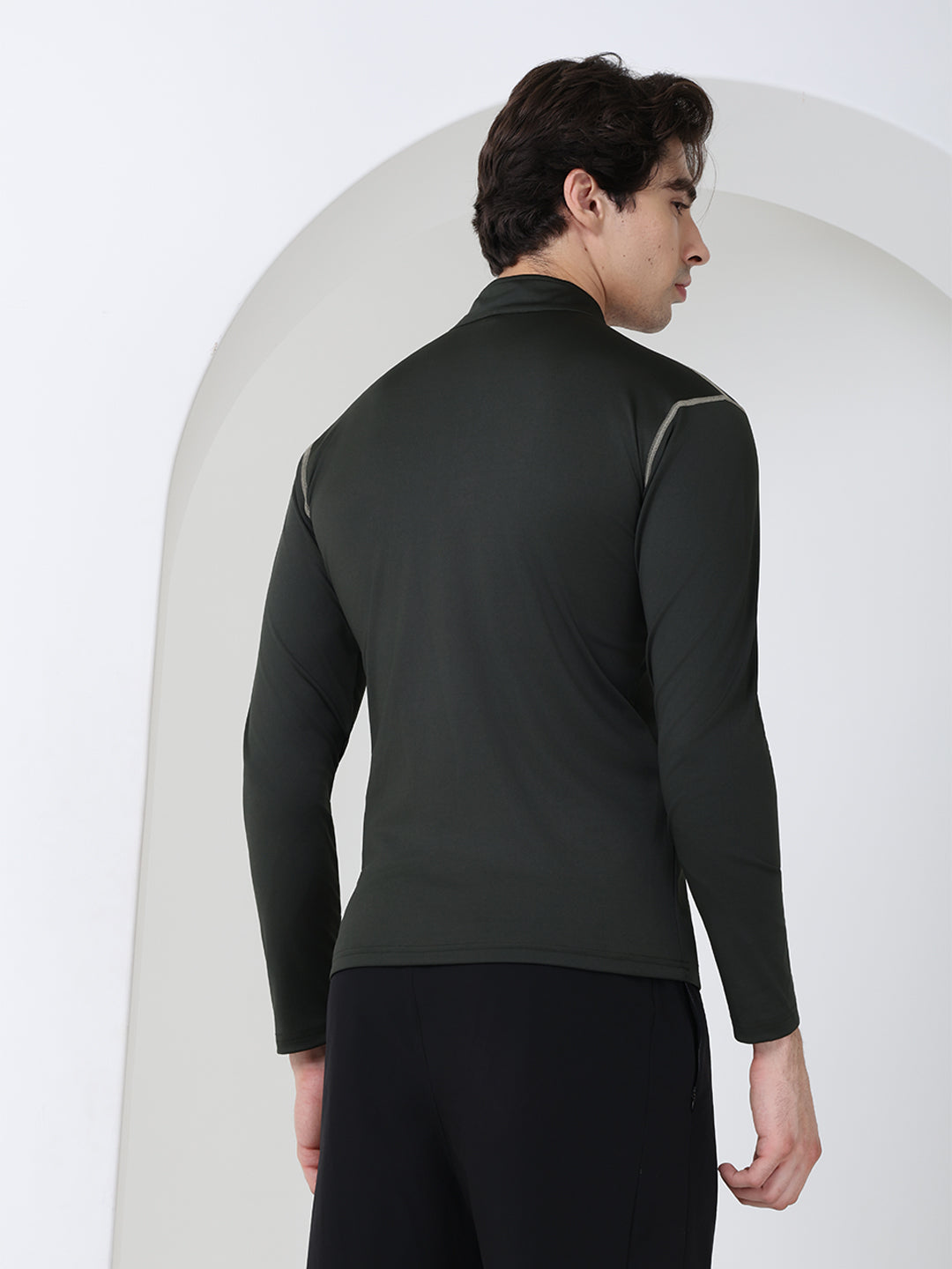Men’s Full Sleeves Performance Compression T-Shirt for Gym Olive