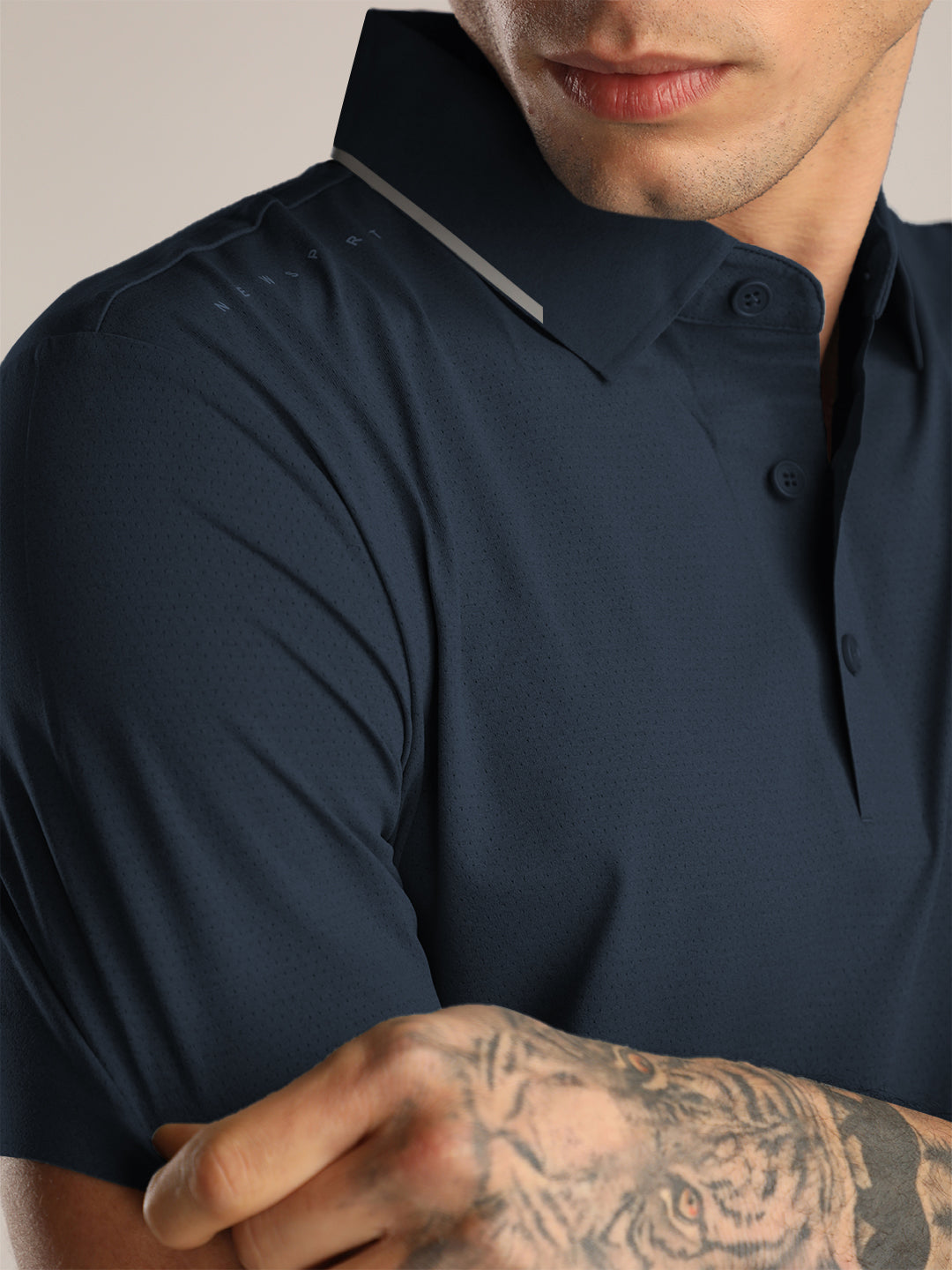 Men’s Navy Premium Polo Sports T-Shirt