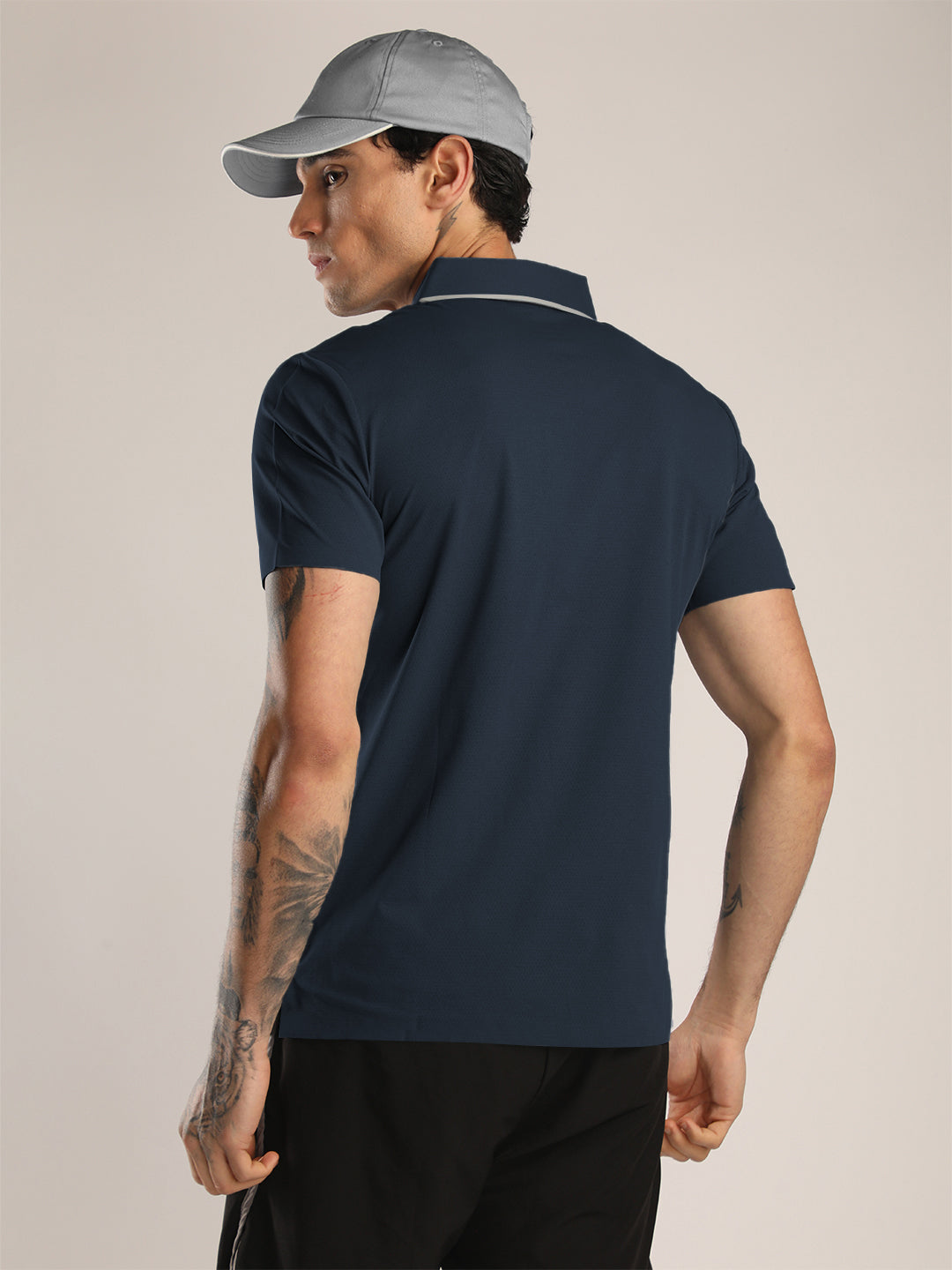 Men’s Navy Premium Polo Sports T-Shirt