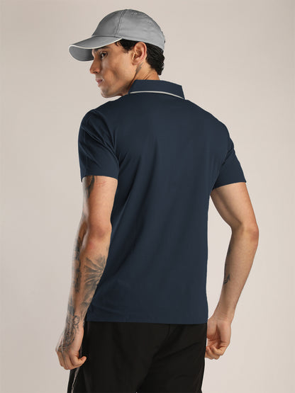 Men’s Navy Premium Polo Sports T-Shirt