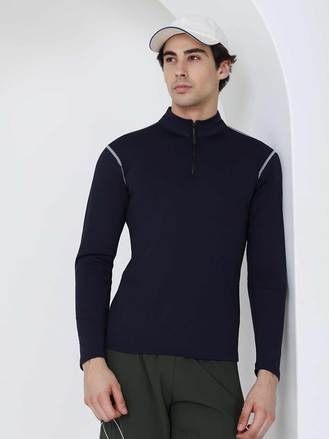 Men’s Full Sleeves Performance Compression T-Shirt for Gym Navy