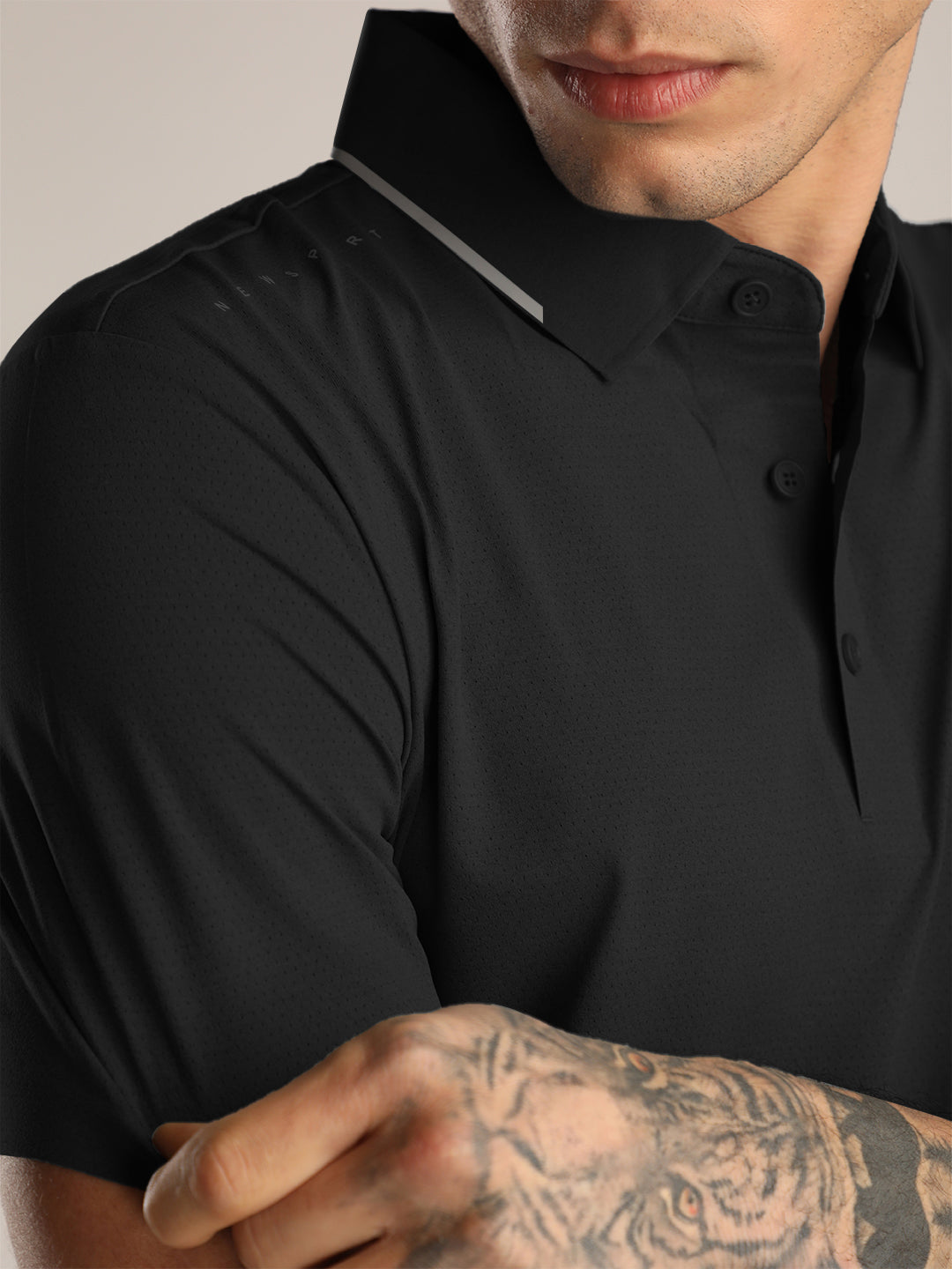 Men’s Black Premium Polo Sports T-Shirt