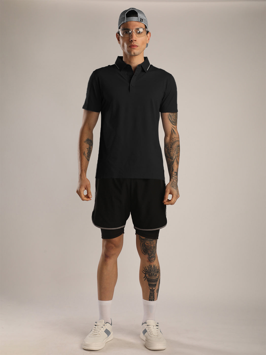 Men’s Black Premium Polo Sports T-Shirt