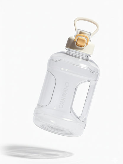 CHKOKKO 2.2L Large Sports Water Bottle with Handle & Leak-Proof Flip Cap