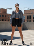 Women’s Lightweight UPF 50+ Sun Protection Summer Jacket Grey Black