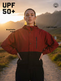 Women’s Lightweight UPF 50+ Sun Protection Summer Jacket Wine Black