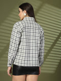 Women Winter Wear Check Shacket | CHKOKKO