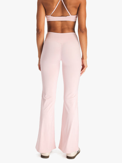Women’s Crossover Flared Pants Pink