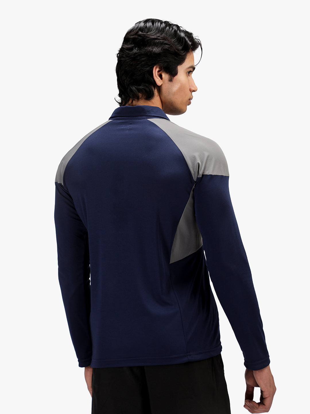 Men’s Full Sleeve Half Zip Sports T-Shirt