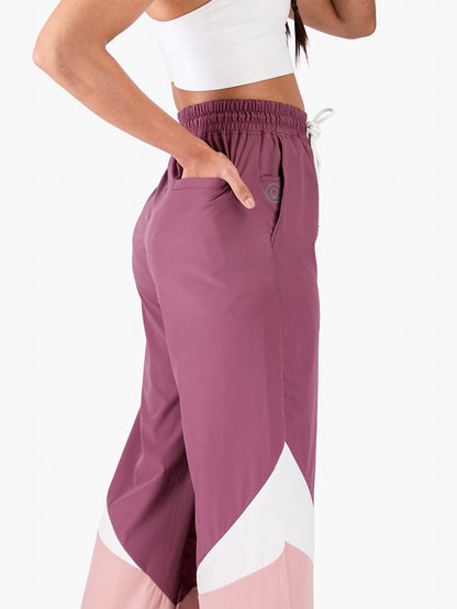 Women Stylish Colorblock Relaxed Fit Sports Track Pants