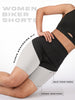 Women High-Waist Biker Shorts Grey Black