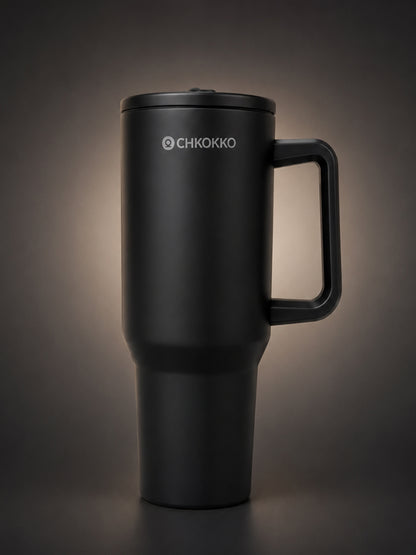 Chkokko Premium Insulated Tumbler - Black 1200ml with Leak-Proof Lid