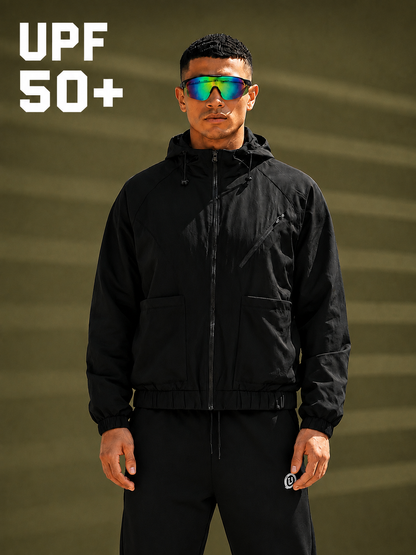 Men’s Lightweight UPF 50+ Sun Protection Summer Jacket Black