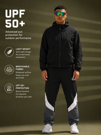Men’s Lightweight UPF 50+ Sun Protection Summer Jacket Black