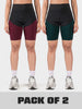 Women High-Waist Biker Shorts Pack of 2