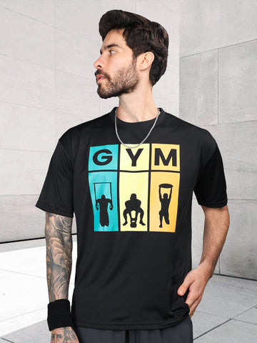 Men's Round Neck Gym Sports T-Shirt