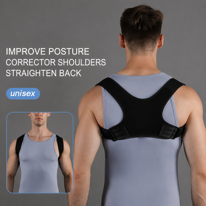 Chkokko Adjustable Posture Corrector for Men & Women – Upper Back & Shoulder Support Brace