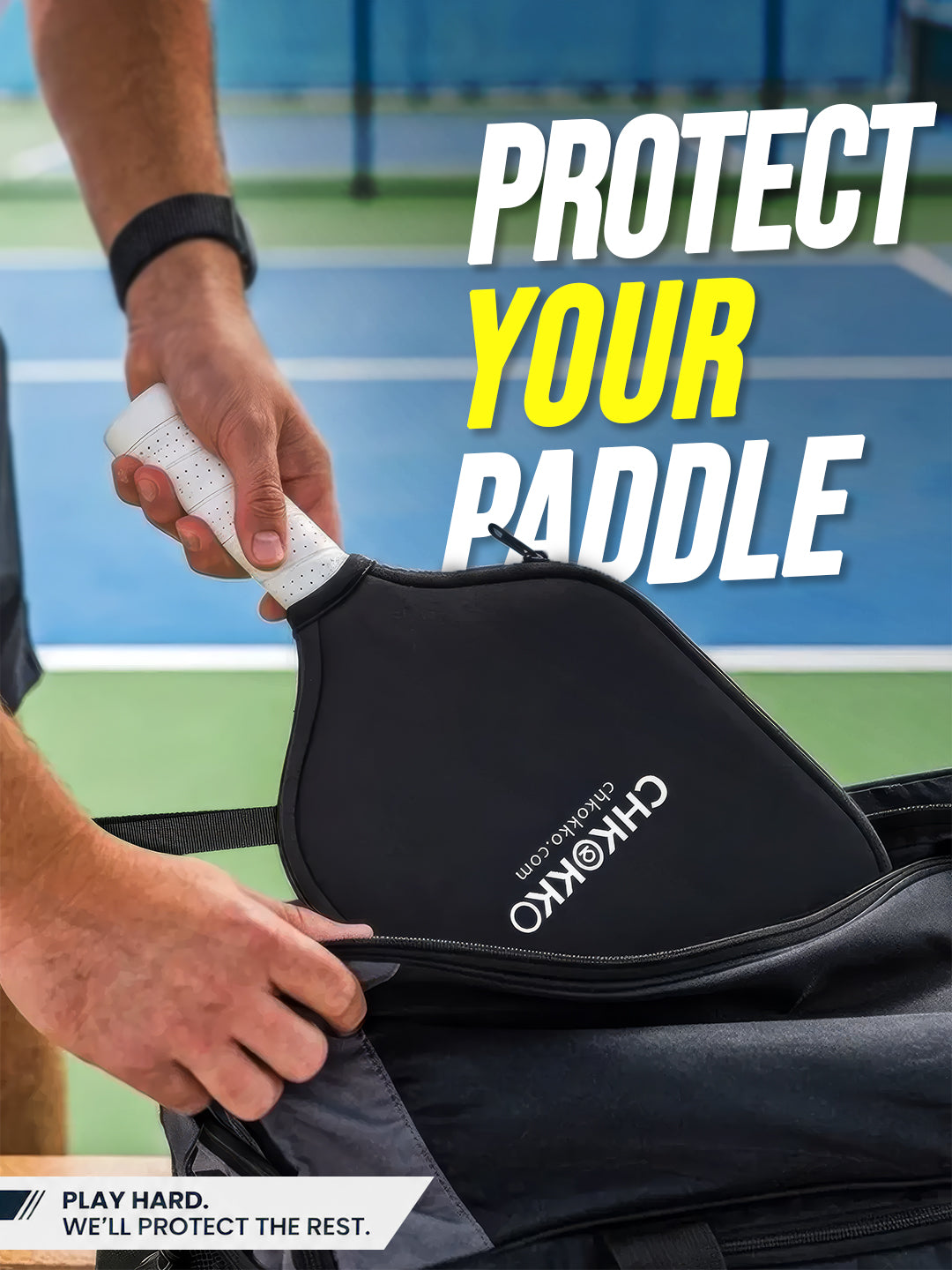 CHKOKKO Pickleball Paddle Cover Black