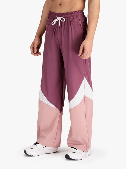 Arc Pant - Men's  Colorblock Wide-Leg Track Pants Onion White