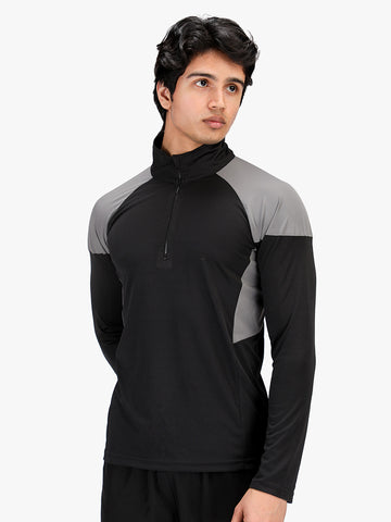 Men’s Full Sleeve Half Zip Sports T-Shirt
