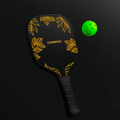 Chkokko Leaf Design Gold Paddle