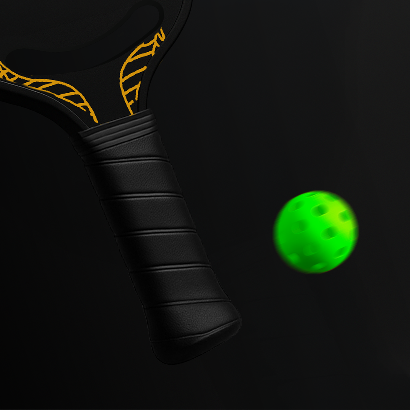 Chkokko Leaf Design Gold Paddle
