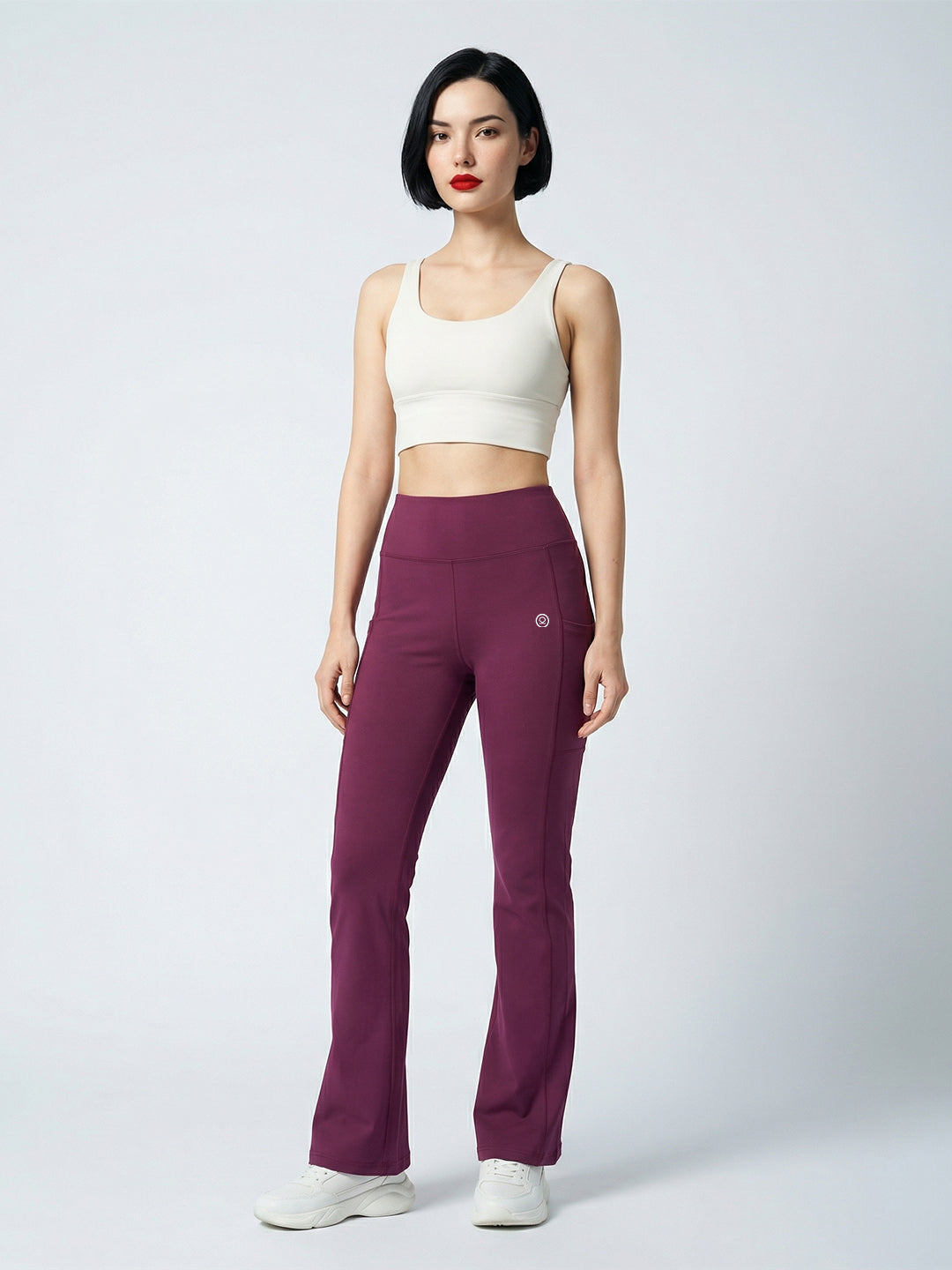 Women's High Waist Solid Flared Pants Onion