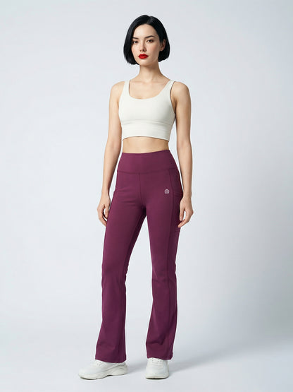 Women's High Waist Solid Flared Pants Onion