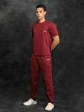 Men's Earth Red Regular Co-Ord Set