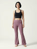 Women's High Waist Solid Flared Pants Pink