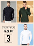 Men Pack Of 3 Winter Wear High Neck T-shirts