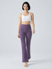Women's High Waist Solid Flared Pants Purple
