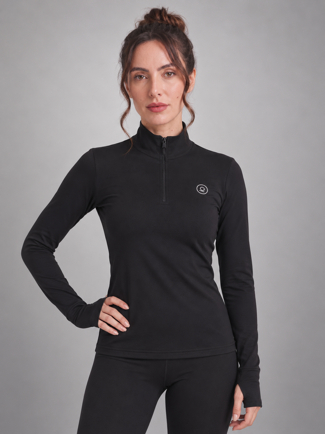 Women's Full Sleeves Performance Compression T-Shirt Black