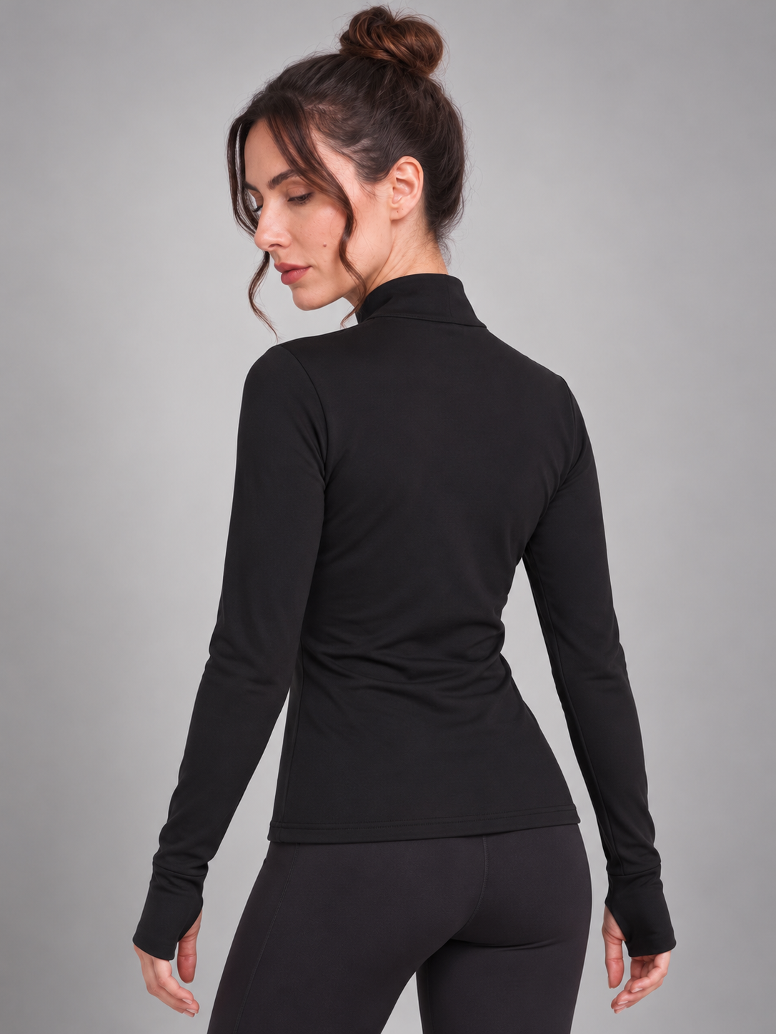 Women's Full Sleeves Performance Compression T-Shirt Black