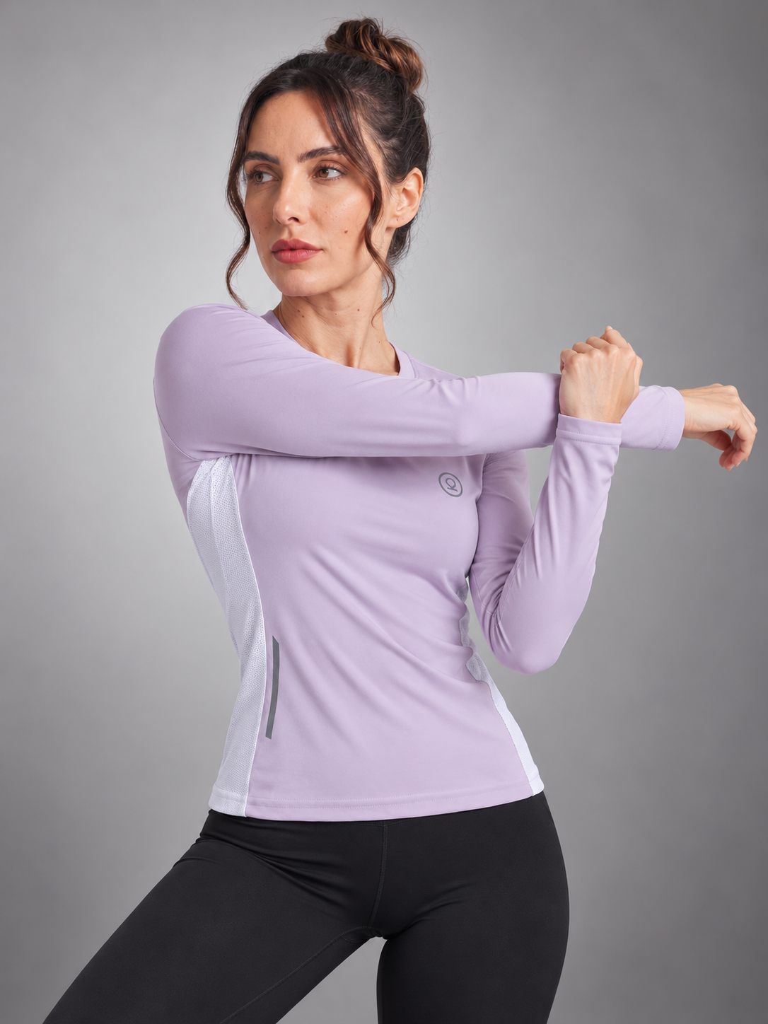 Women's Full Sleeves Gym Sports T-Shirt Lavender