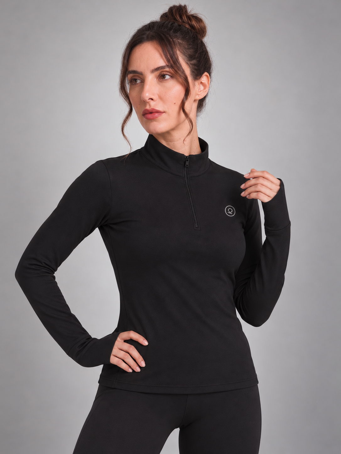 Women's Full Sleeves Performance Compression T-Shirt Black