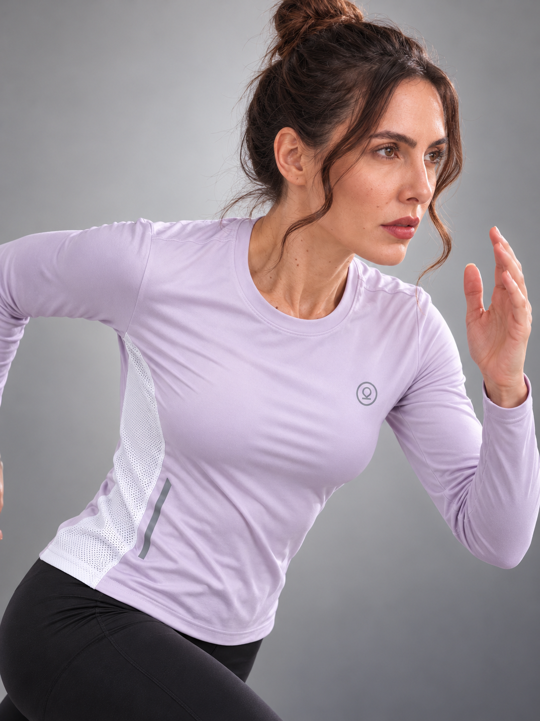 Women's Full Sleeves Gym Sports T-Shirt Lavender