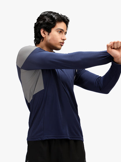 Men’s Full Sleeve Half Zip Sports T-Shirt