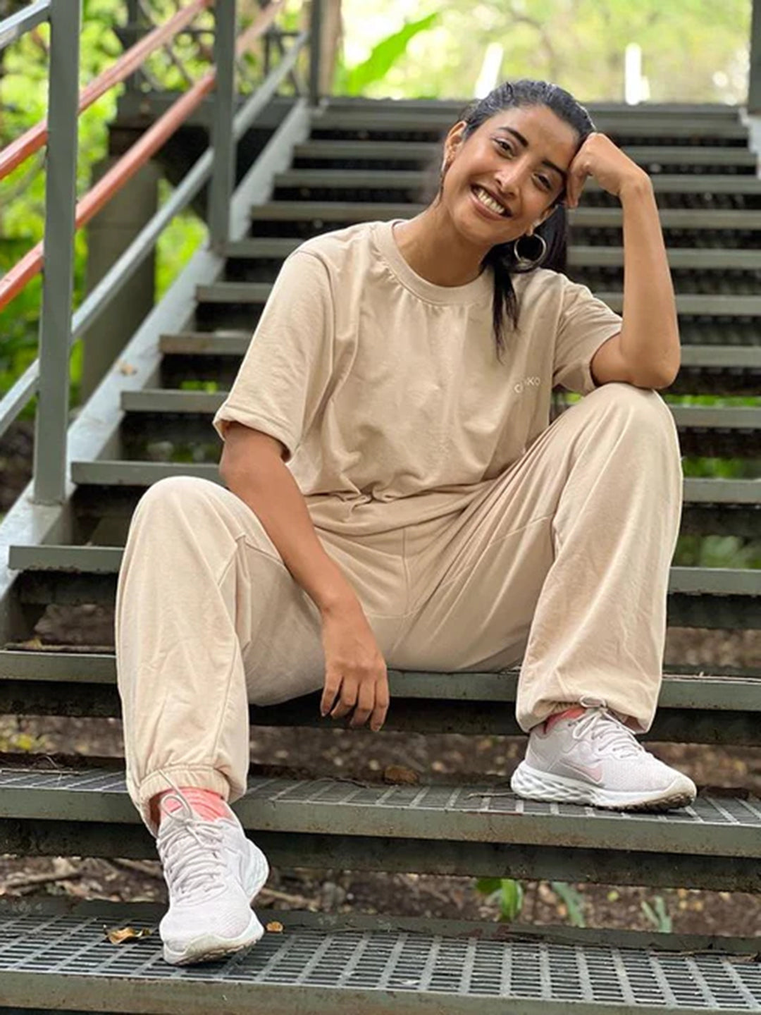 Women's Pstl Beige CO-Ord set | CHKOKKO